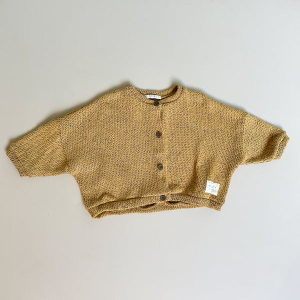 Boxy cotton cardigan - Yellow