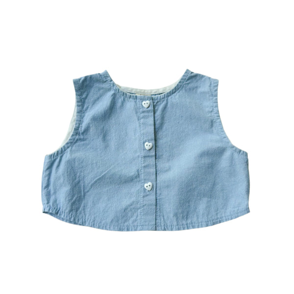 Lala bebe denim vest - Light blue