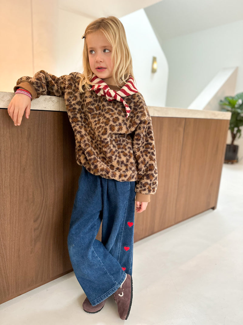 Soft leo teddy sweatshirt - Beige