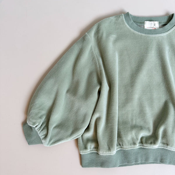 Velours raglan sweatshirt - Mint