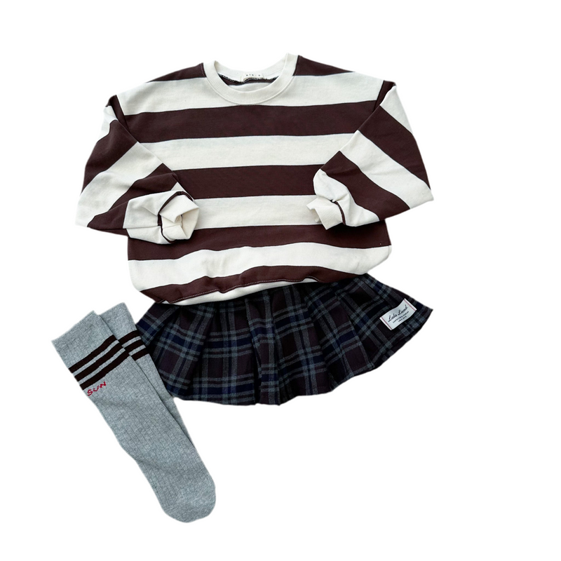 Striped sun socks - Grey melange