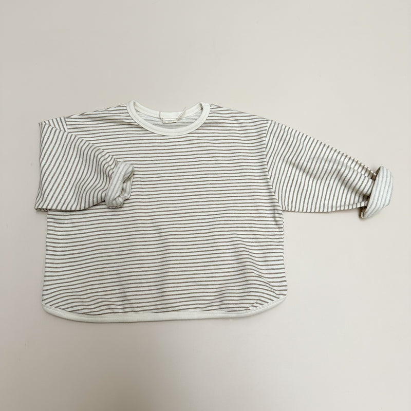 Bam Bam striped piping tee - Beige