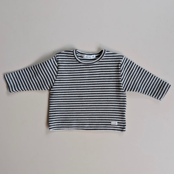 Soft stripe tee - Charcoal