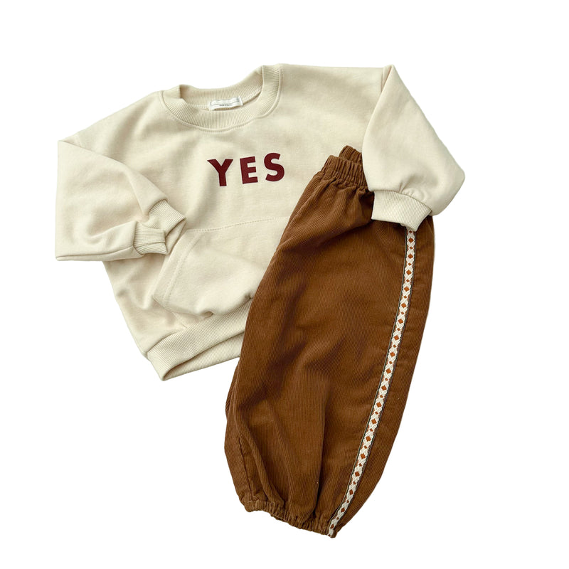 Bebe corduroy tape pants - Brown