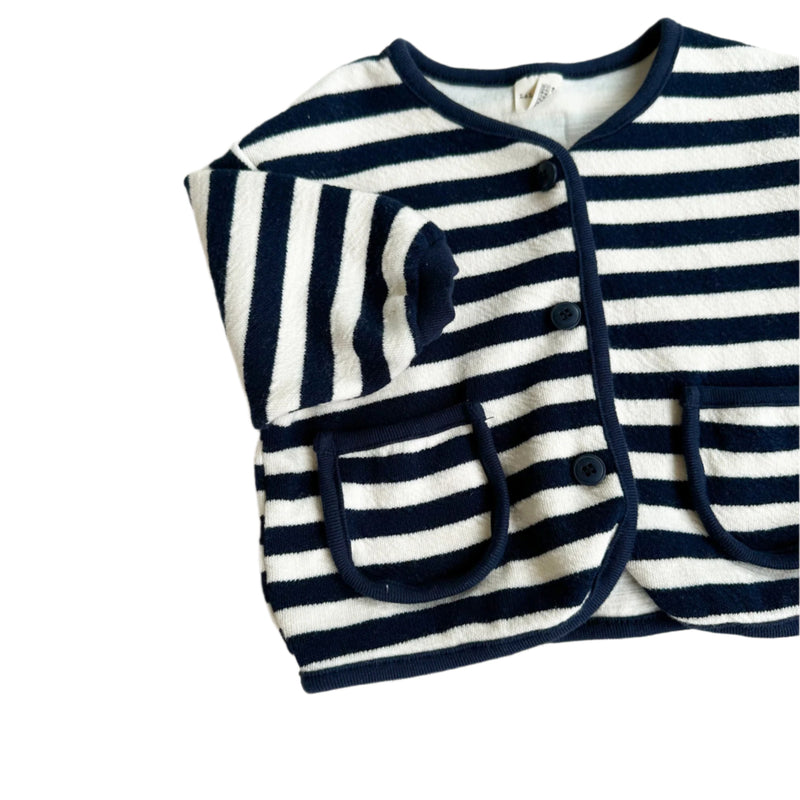 Bebe striped cardigan - Navy/cream