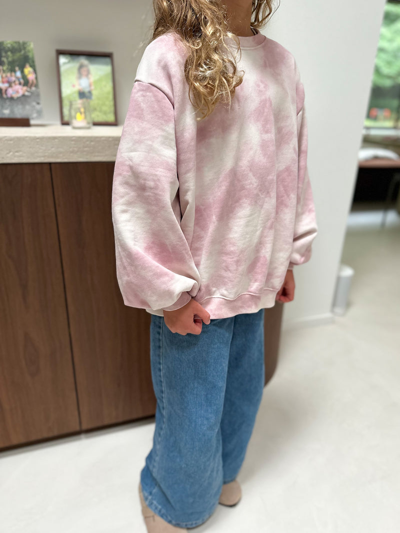 Chunky tie dye sweatshirt - Rose