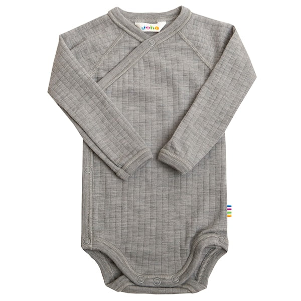 Merino wrap around body - Grey melange