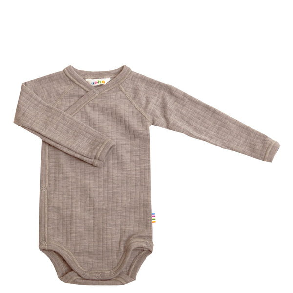 Merino wrap around body - Sesame melange