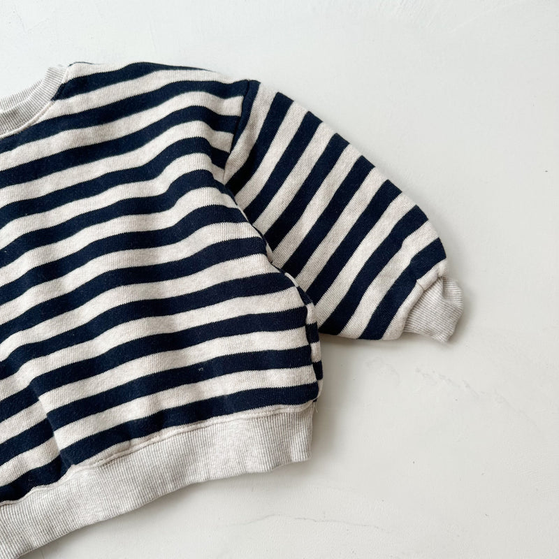 Big stripe sweatshirt - Navy