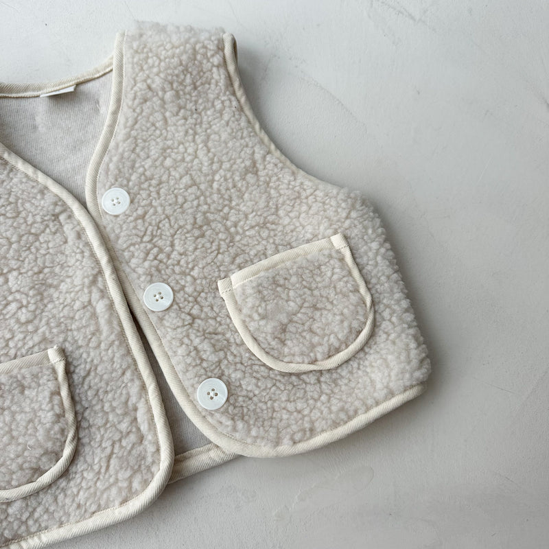 Soft teddy vest - Cream