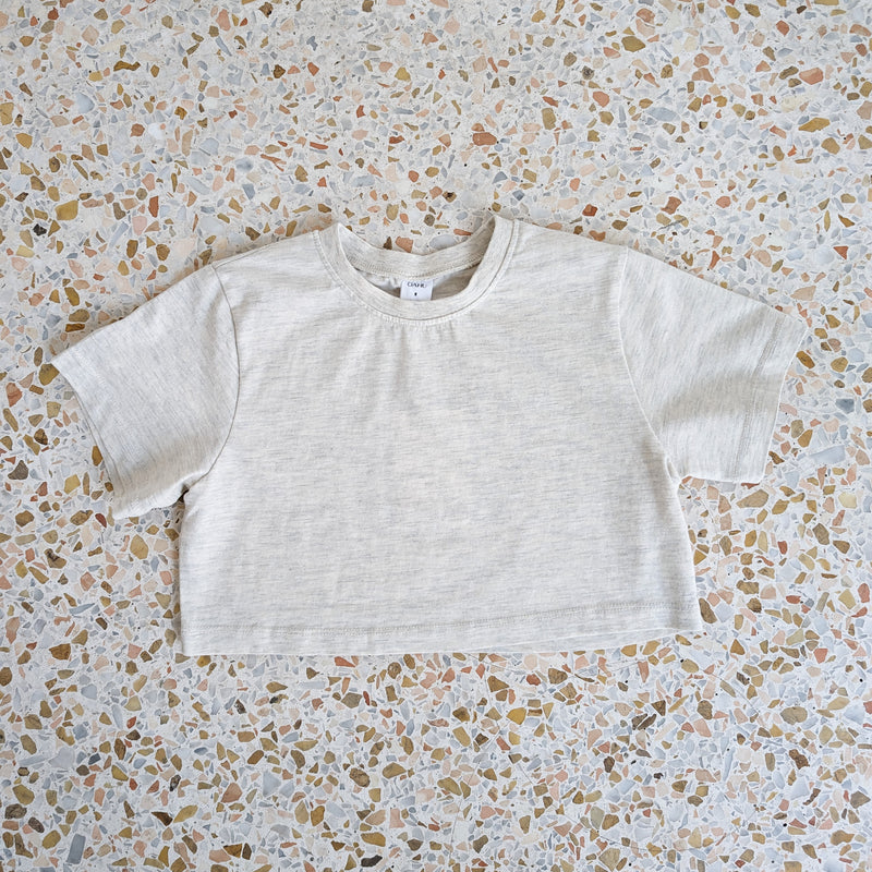 Cropped tee - Oatmeal