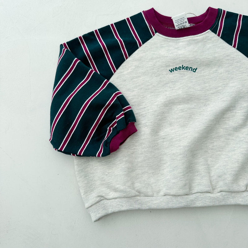 Weekend sweater - Oatmeal/green