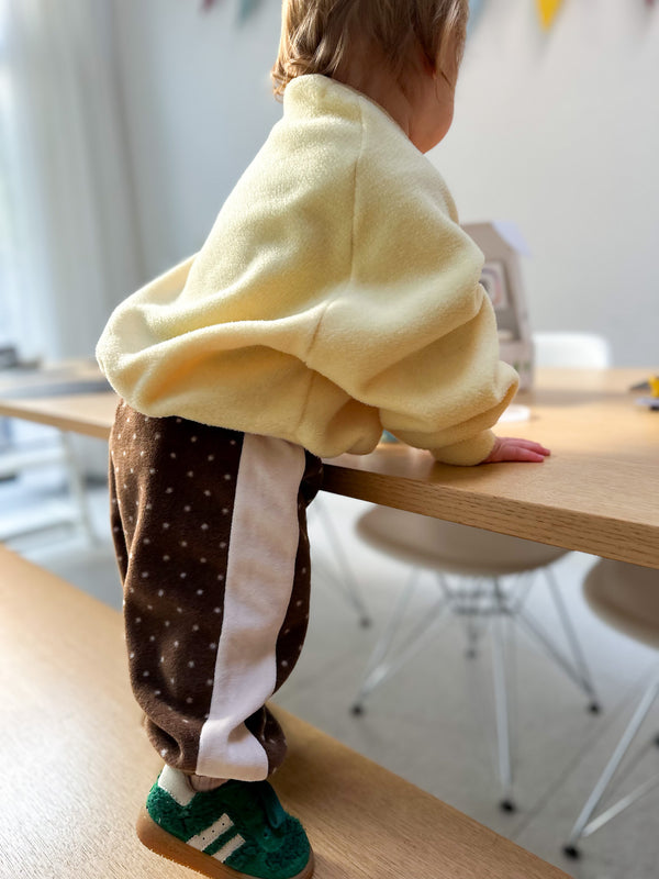 Fleece dot joggers - Brown