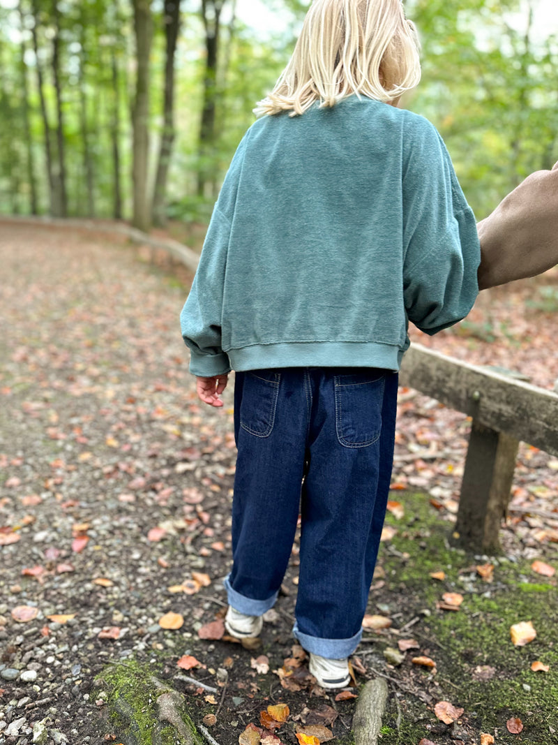 Roco balloon denim pants - Dark blue