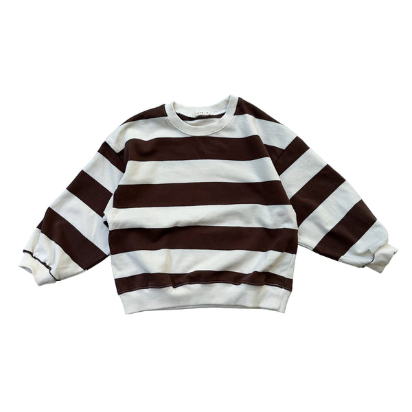 Pie bold stripes sweater - Brown/cream