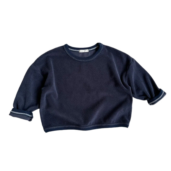 Bebe terry piping top - Navy