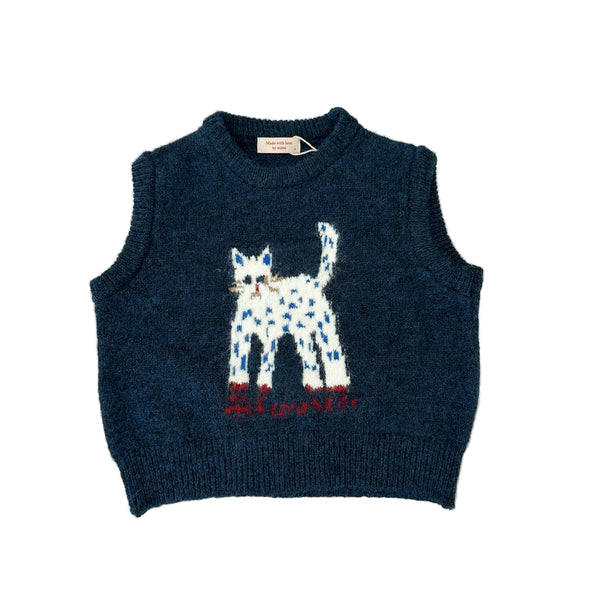 Kitty knit vest - Navy