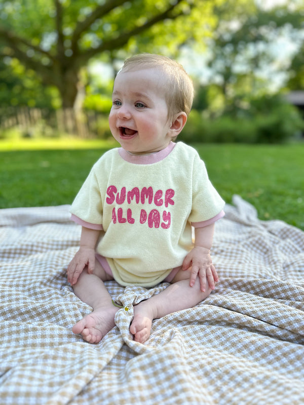 Summer terry onesie - Yellow