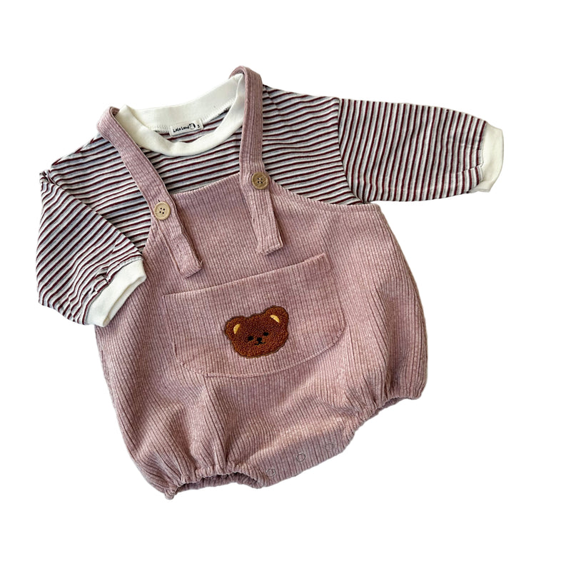 Bebe stripe tee - Wine