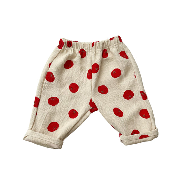 Tomato chino pants - Cream/red