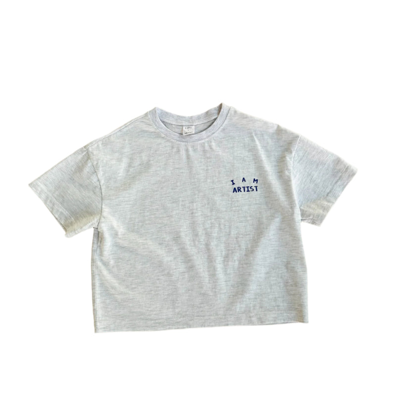 Artist tee - white melange