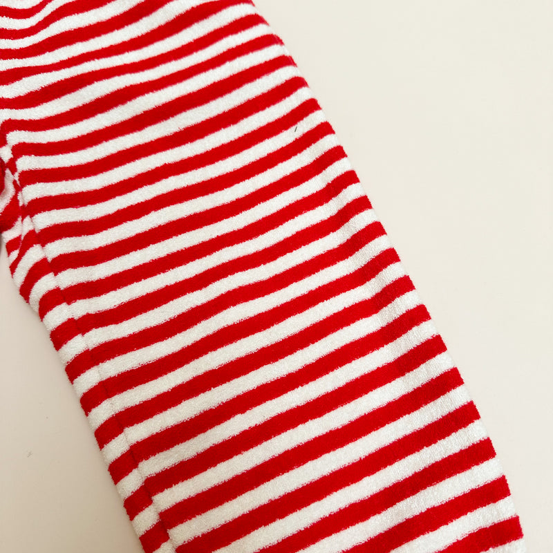 Striped terry joggers - Red