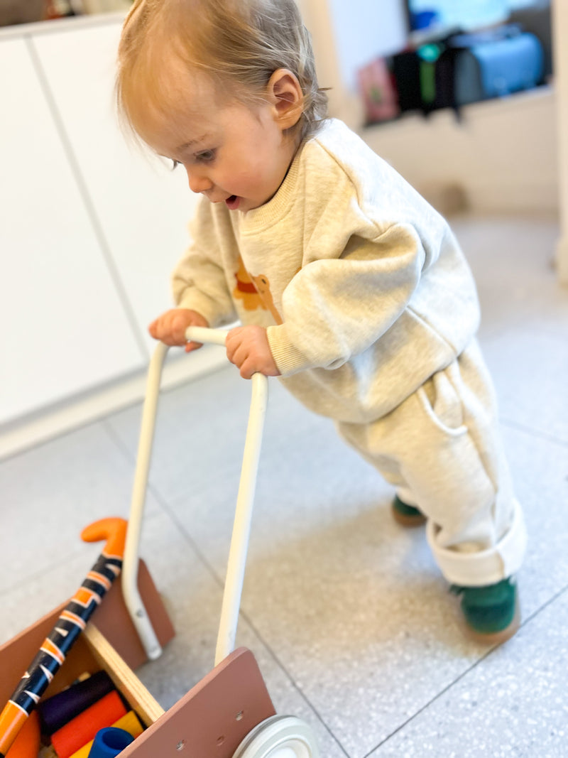 Bears top bottom set - Oatmeal