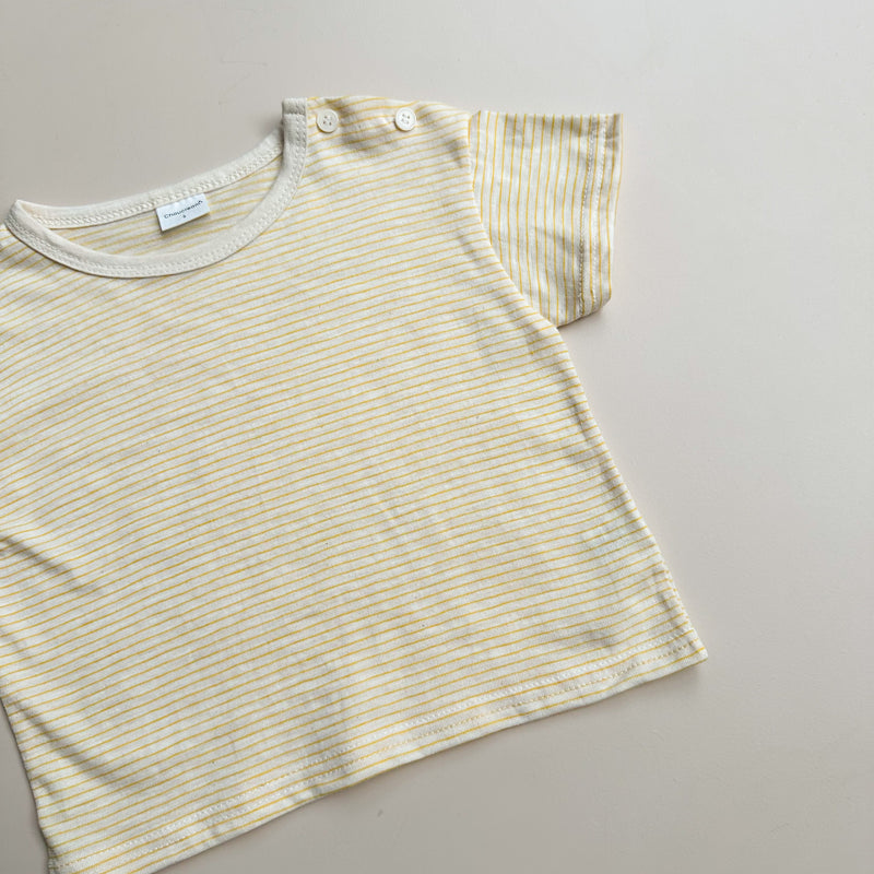 Bebe fine stripes tee - Yellow