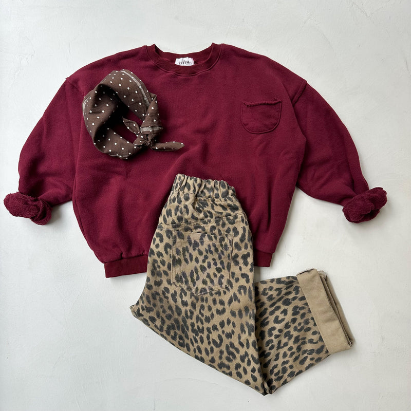 Lou pocket sweatshirt - Wine