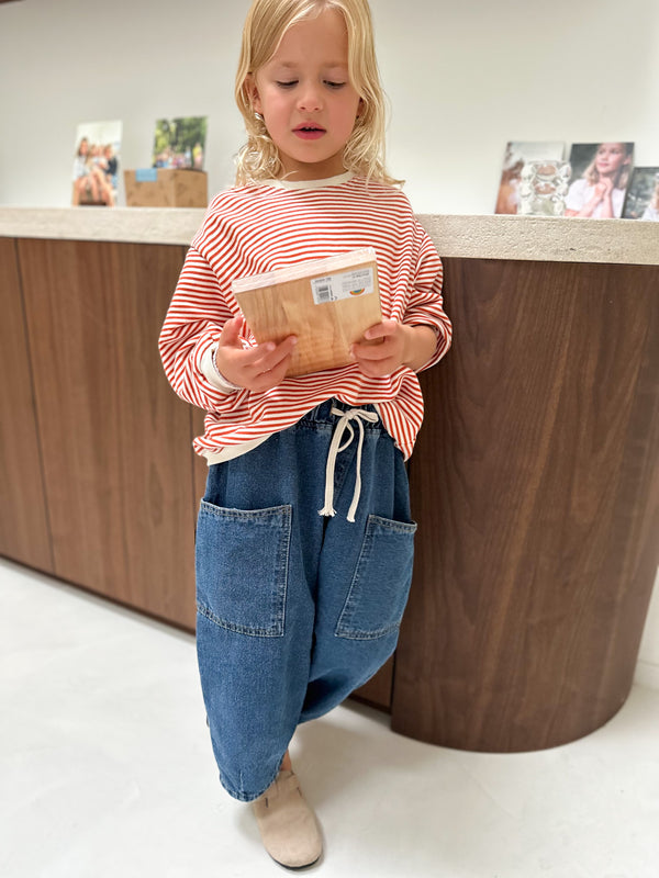 Balloon pocket pants - Blue washing