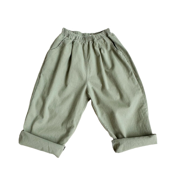 Baggy chino pants - Sage