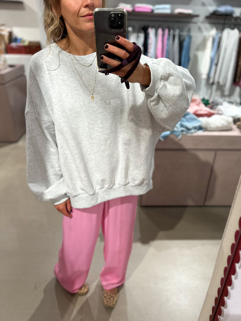 Stitch soft sweater - White melange