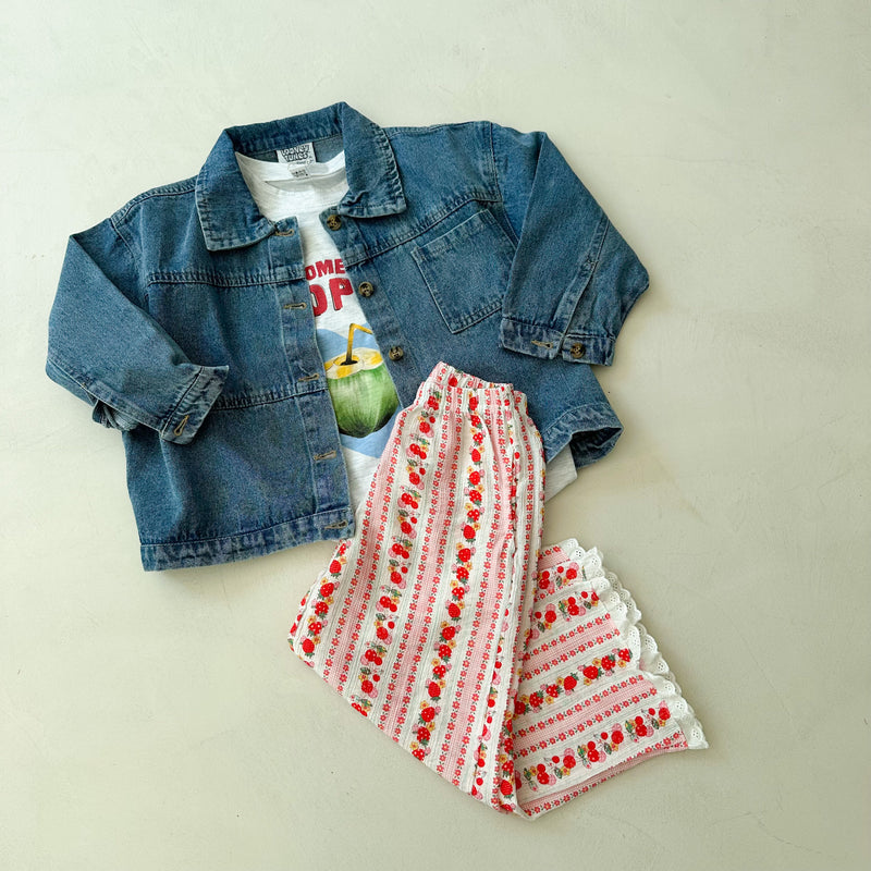 Strawberry frill pants - Red