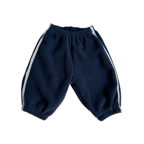 Bebe lace fleece jogger pants - Navy