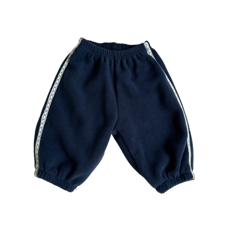 Bebe lace fleece jogger pants - Navy