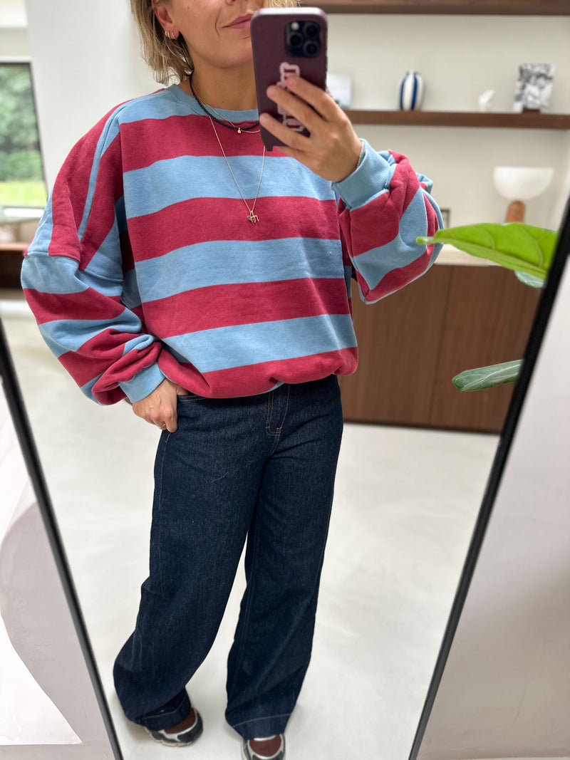 Pacifie wide jeans - Dark blue washing