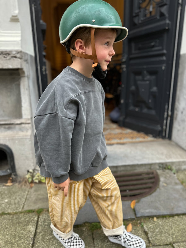 Striped corduroy pocket pants - Mustard