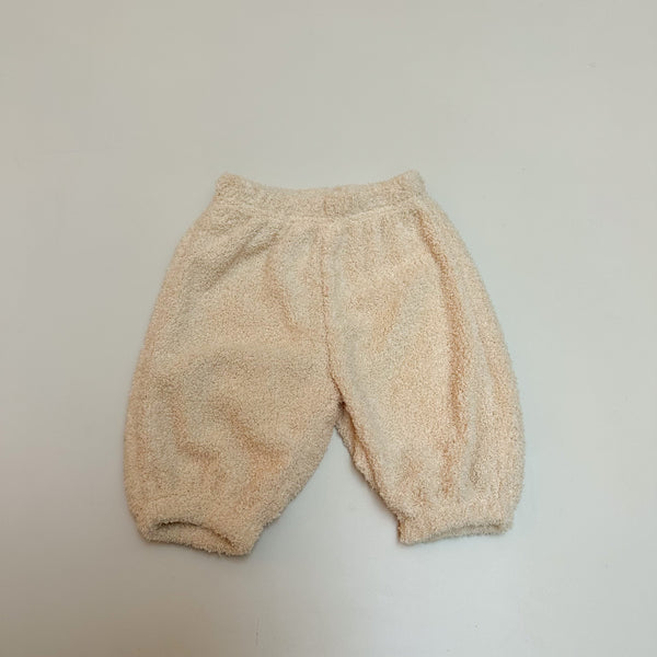 Soft boucle pants - Light beige