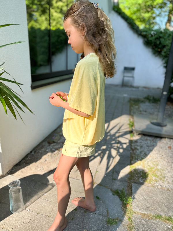 Relaxed terry set -  Soft yellow