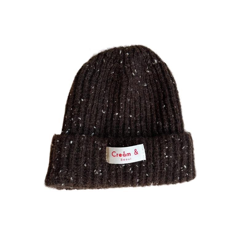 Oreo knit beanie - Brown