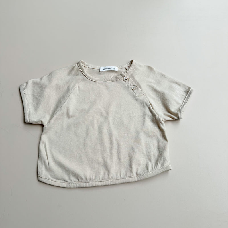 Bebe button tee - Light beige