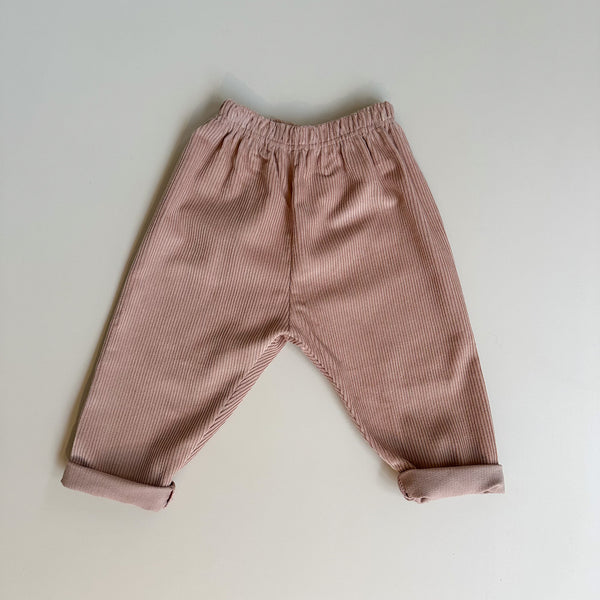 Corduroy baggy pants - Nude