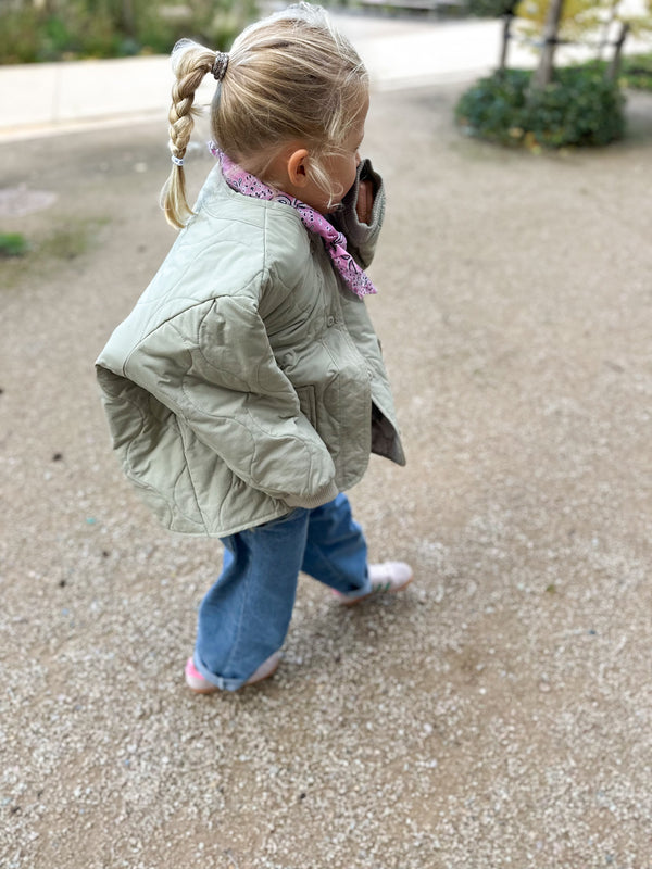 Oversized quilted jacket - Sage