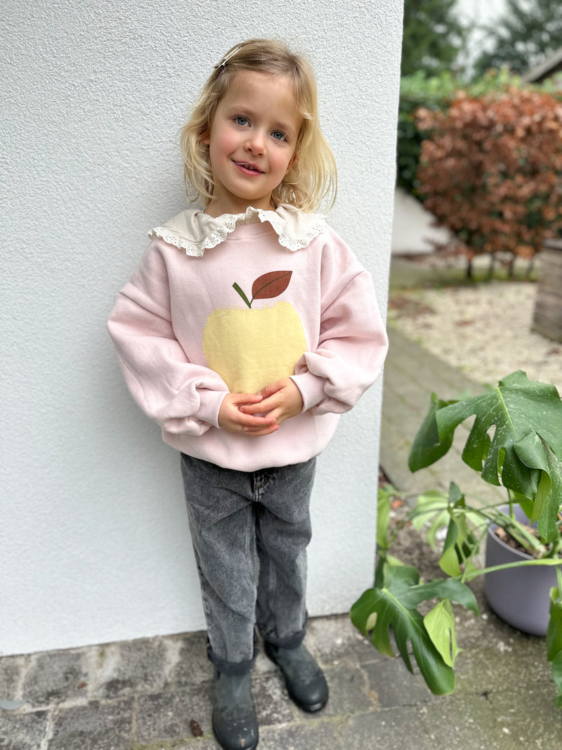 Collar apple sweater - Pink