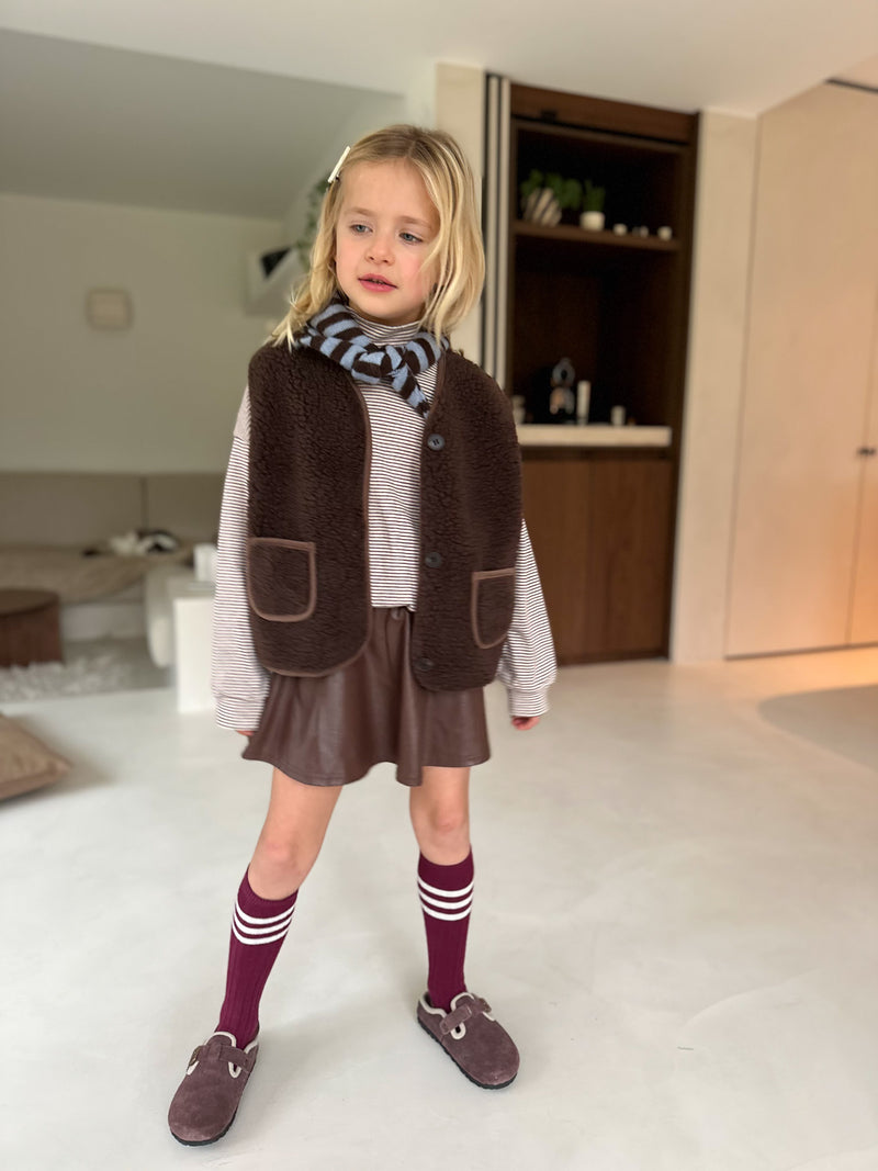 Soft teddy vest - Brown