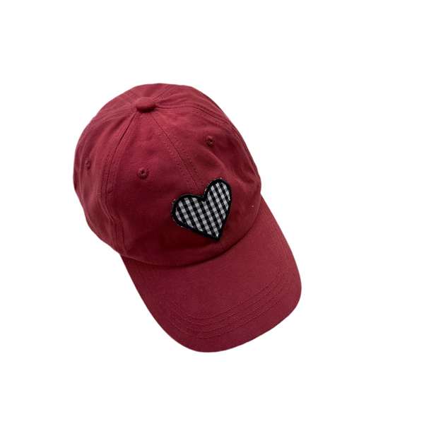 Check heart cap - Burgundy