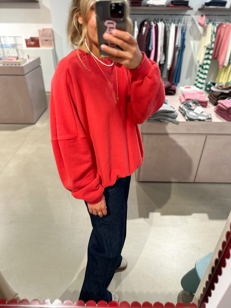 Soft oversized sweater - Pepper red