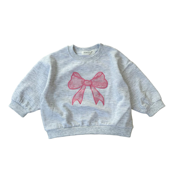 Ribbon sweater - White melange