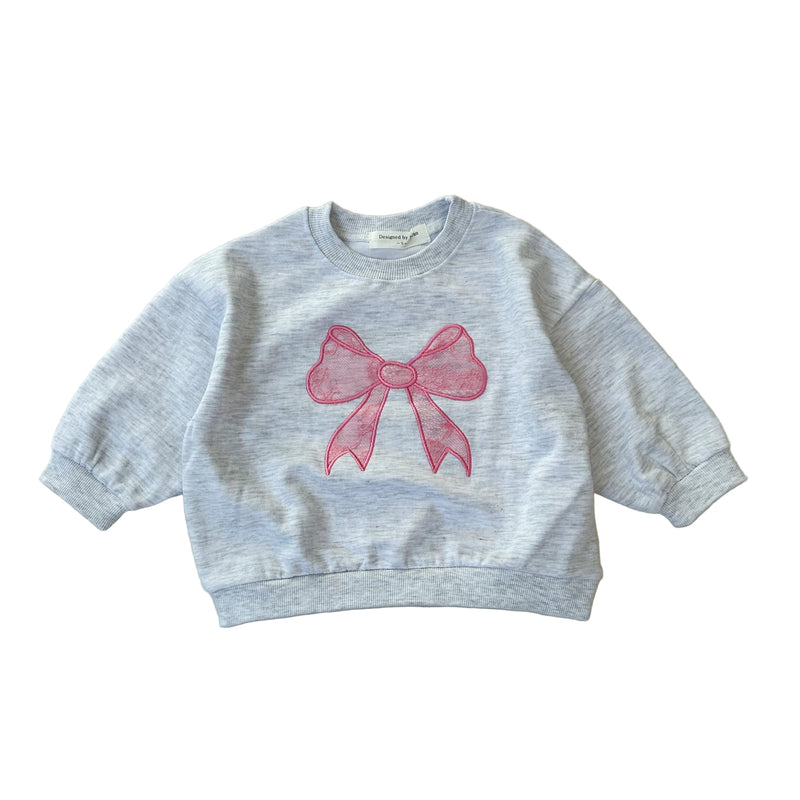 Ribbon sweater - White melange