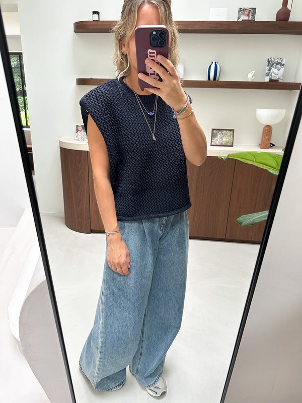 Mori knitted top - Navy